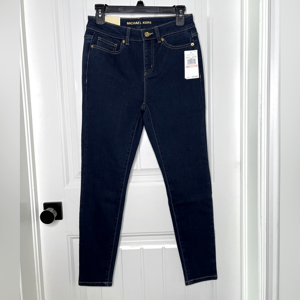 NWT MICHAEL KORS SELMA SKINNY HIGH-RISE JEANS SIZE 2